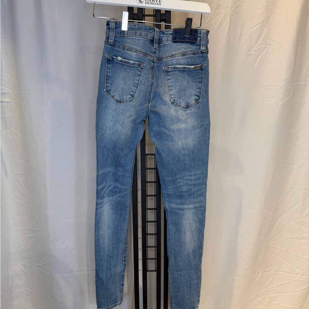 Insane Gene Women's Distressed‎ Blue Skinny Jeans - Picture 4 of 5